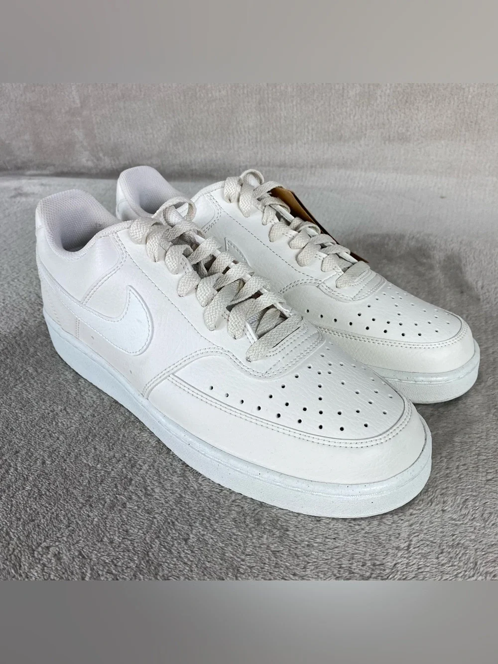 Nike‎ Court Vision Mens Shoes Size 8.5 Phantom Next Nature Leather Sneakers NEW